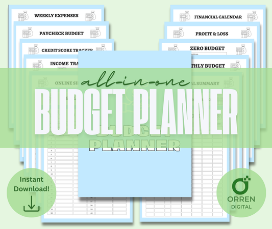 All-in-One Printable Budget Planner & Financial Organizer